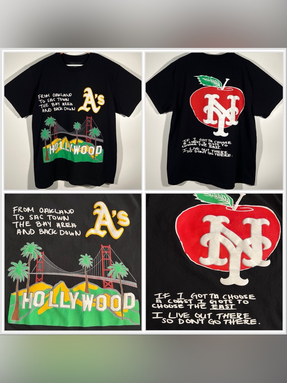 Homme Femme Tupac Biggie Size XL Tee New York NYC Cali West Coast Graphic Men’s
